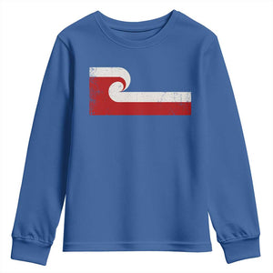 Maori Flag Tino Rangatiratanga Youth Sweatshirt Polynesian Heritage New Zealand Pride