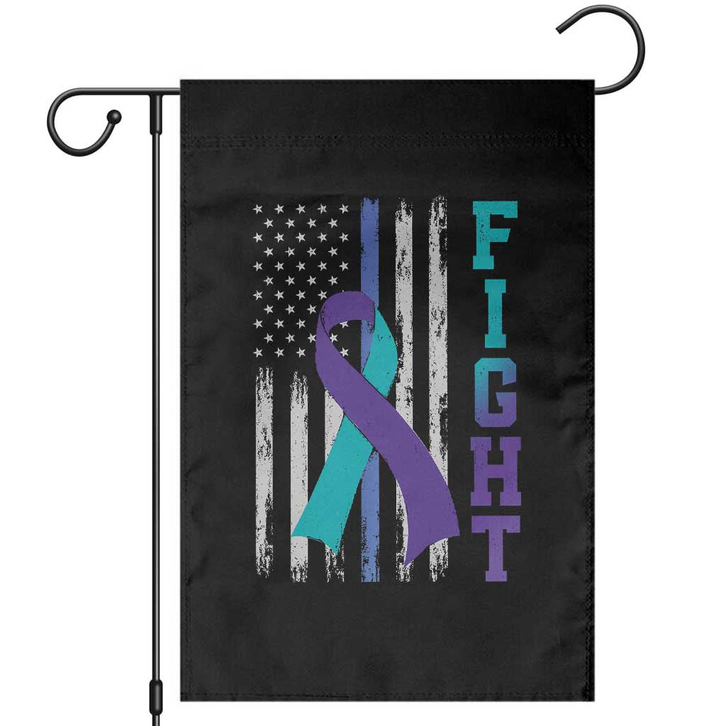 Fight Police Suicide Prevention Awareness American Flag Ribbon Support Garden Flag TS11 Black Print Your Wear