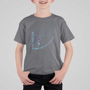 Suicide Prevention Awareness T Shirt For Kid You Matter Don't Let Your Story End Semicolon TS11 Charcoal Print Your Wear