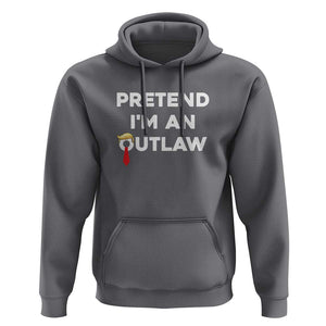 Funny Trump Halloween Hoodie Pretend I'm An Outlaw Blond Hair Red Tie TS11 Charcoal Print Your Wear