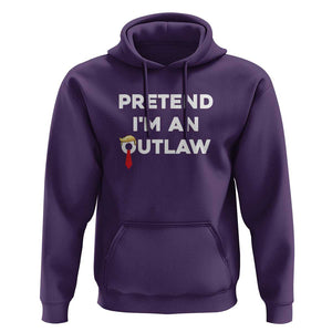 Funny Trump Halloween Hoodie Pretend I'm An Outlaw Blond Hair Red Tie TS11 Purple Print Your Wear