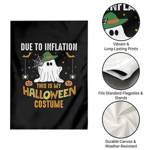 Funny Halloween Garden Flag Due To Inflation This Is My Halloween Costume Cute Ghost TS11 Print Your Wear