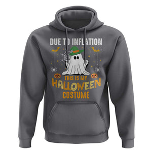 Funny Halloween Hoodie Due To Inflation This Is My Halloween Costume Cute Ghost TS11 Charcoal Print Your Wear