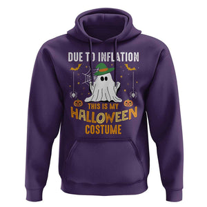 Funny Halloween Hoodie Due To Inflation This Is My Halloween Costume Cute Ghost TS11 Purple Print Your Wear