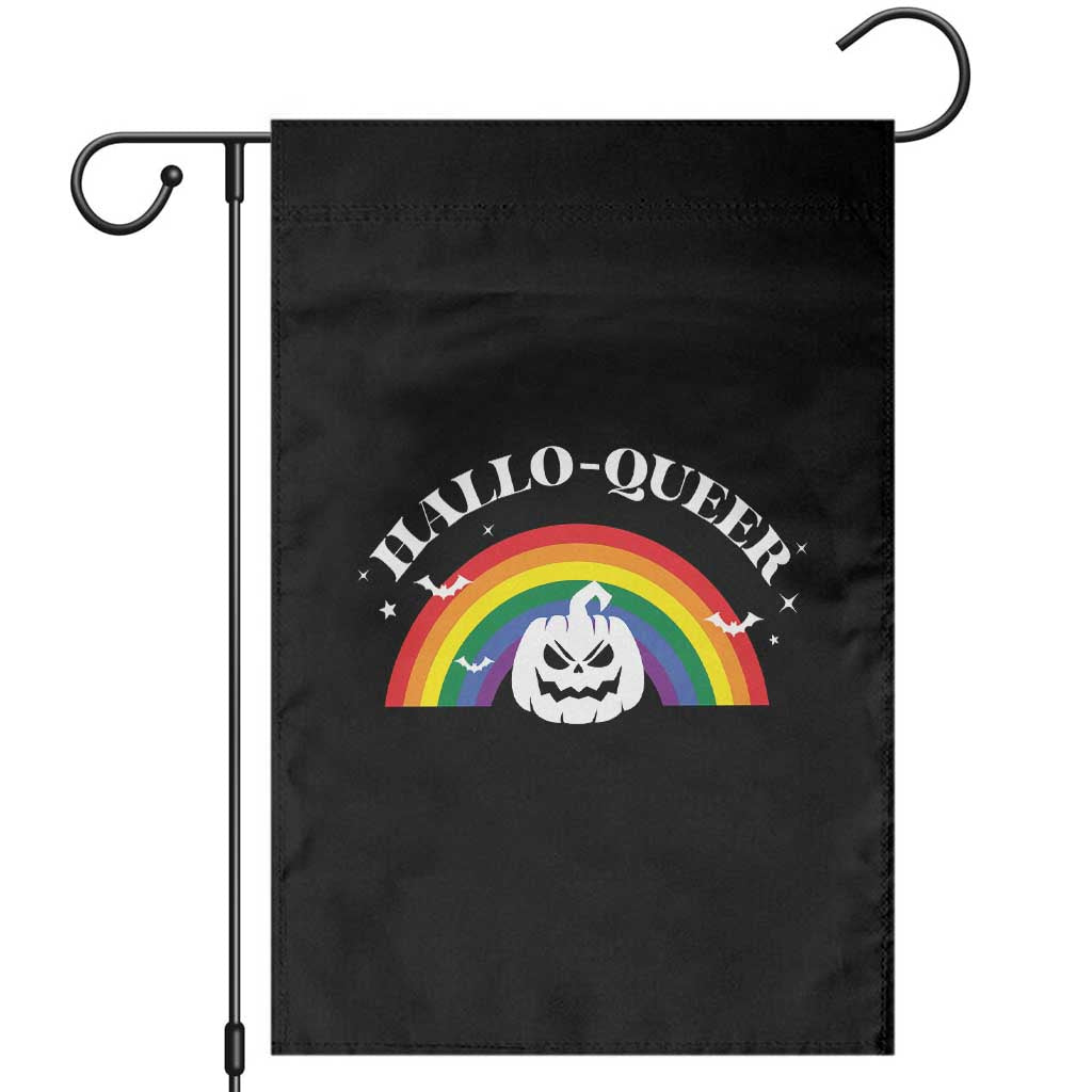 Halloween LGBT Garden Flag Hallo Queer Halloween Rainbow Pumpkin TS11 Black Print Your Wear
