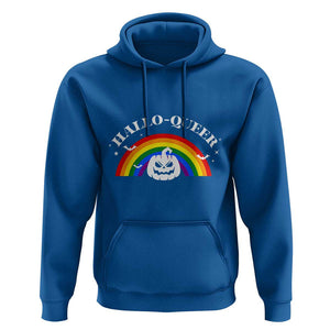 Halloween LGBT Hoodie Hallo Queer Halloween Rainbow Pumpkin TS11 Royal Blue Print Your Wear