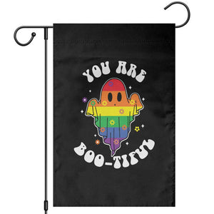 Halloween LGBT Garden Flag You Are Boo Tiful Beautiful Rainbow Ghost TS11 Black Print Your Wear