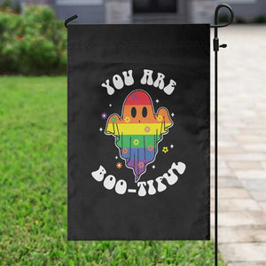 Halloween LGBT Garden Flag You Are Boo Tiful Beautiful Rainbow Ghost TS11 Print Your Wear