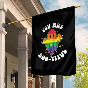 Halloween LGBT Garden Flag You Are Boo Tiful Beautiful Rainbow Ghost TS11 Print Your Wear