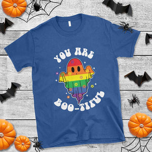 Halloween LGBT T Shirt You Are Boo Tiful Beautiful Rainbow Ghost TS11 Royal Blue Print Your Wear