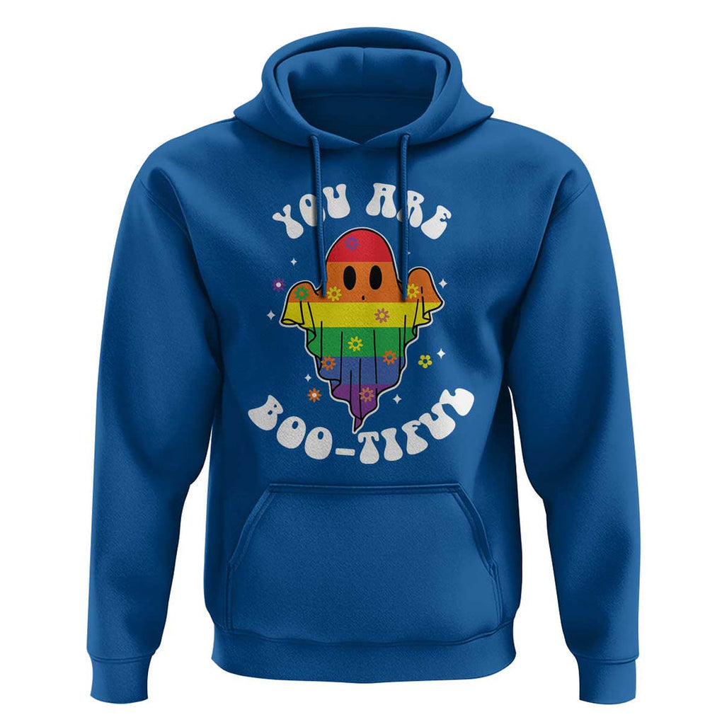 Halloween LGBT Hoodie You Are Boo Tiful Beautiful Rainbow Ghost TS11 Royal Blue Print Your Wear