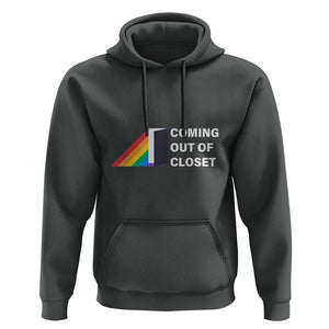 Come Out LGBT Hoodie Coming Out Of Closet Rainbow Door TS11 Dark Heather Print Your Wear