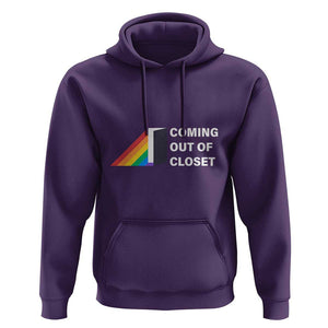 Come Out LGBT Hoodie Coming Out Of Closet Rainbow Door TS11 Purple Print Your Wear