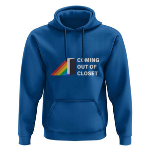Come Out LGBT Hoodie Coming Out Of Closet Rainbow Door TS11 Royal Blue Print Your Wear