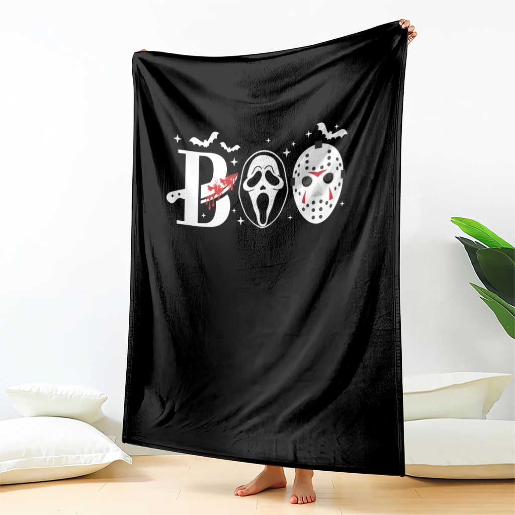 Halloween Throw Blanket Boo Horror Murderer Masks Bat Spooky Season TS11 Print Your Wear