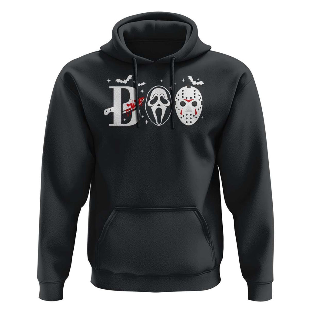 Halloween Hoodie Boo Horror Murderer Masks Bat Spooky Season TS11 Black Print Your Wear