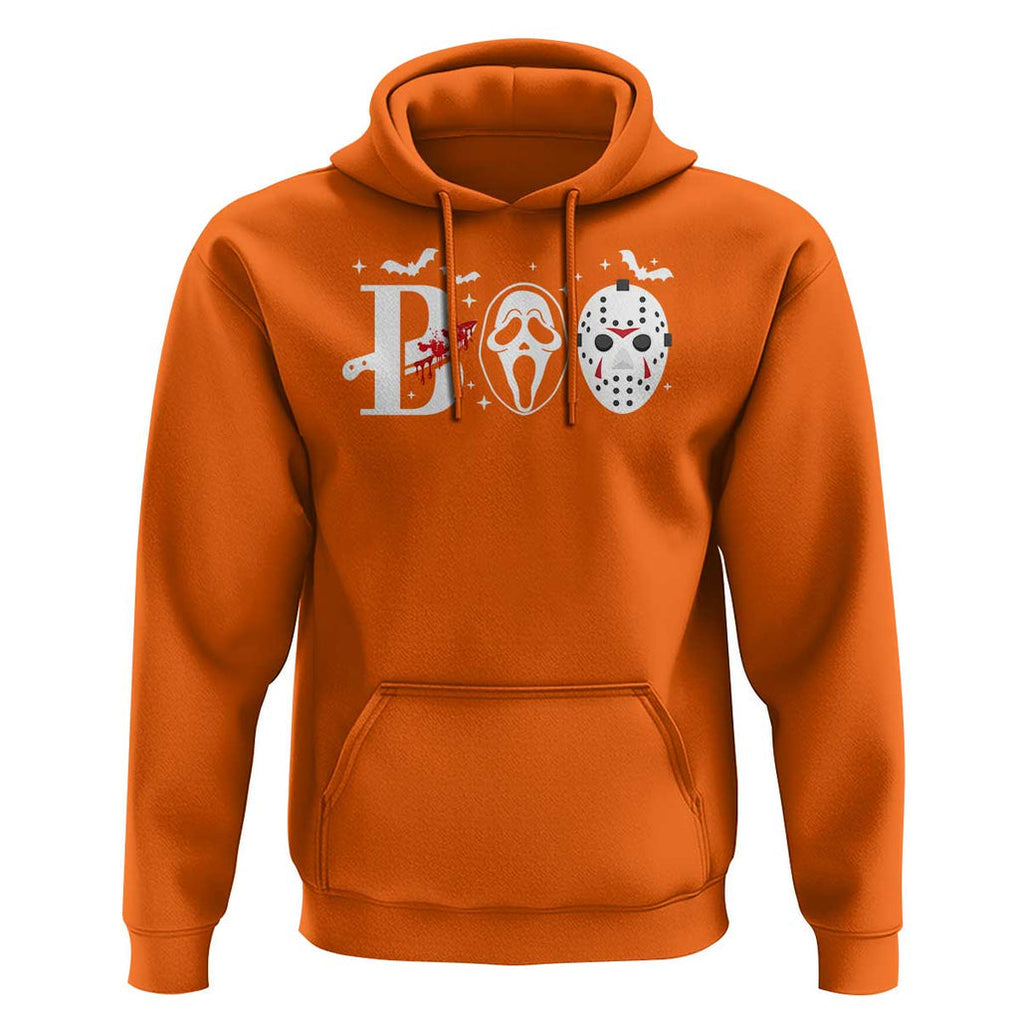 Halloween Hoodie Boo Horror Murderer Masks Bat Spooky Season TS11 Orange Print Your Wear