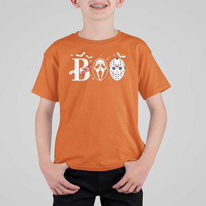 Halloween T Shirt For Kid Boo Horror Murderer Masks Bat Spooky Season TS11 Orange Print Your Wear