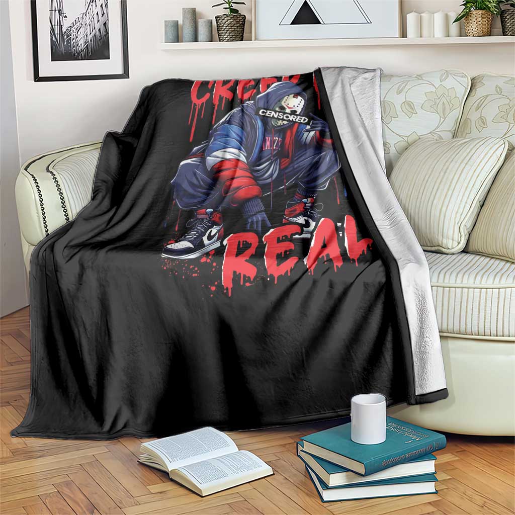 Halloween Throw Blanket Creep It Real Horror Murderer Spooky Season TS11 Print Your Wear