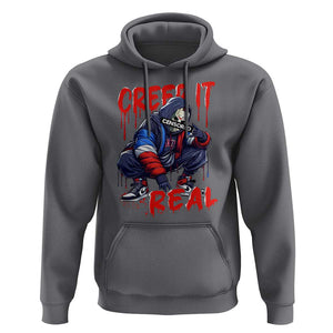 Halloween Hoodie Creep It Real Horror Murderer Spooky Season TS11 Charcoal Print Your Wear