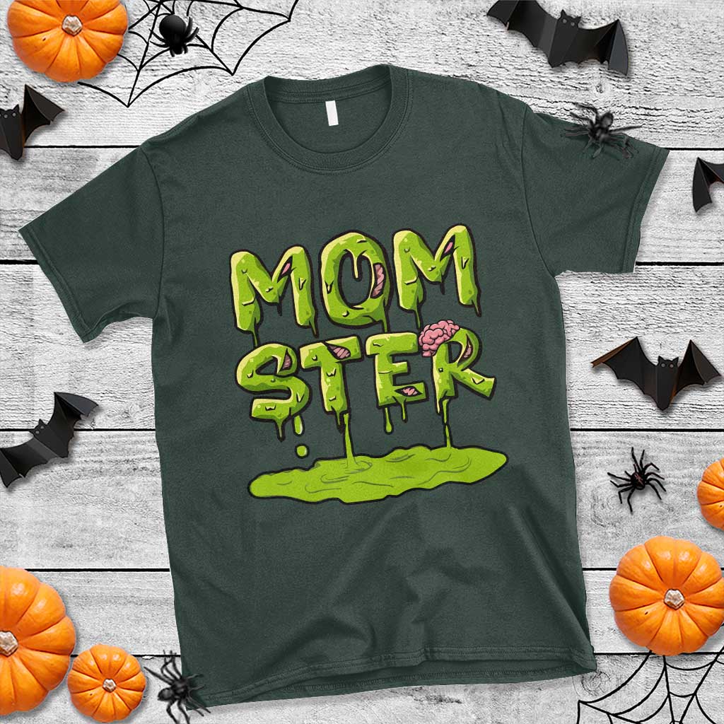 Funny Halloween Couple T Shirt Momster Monster Couple Matching TS11 Dark Forest Green Print Your Wear