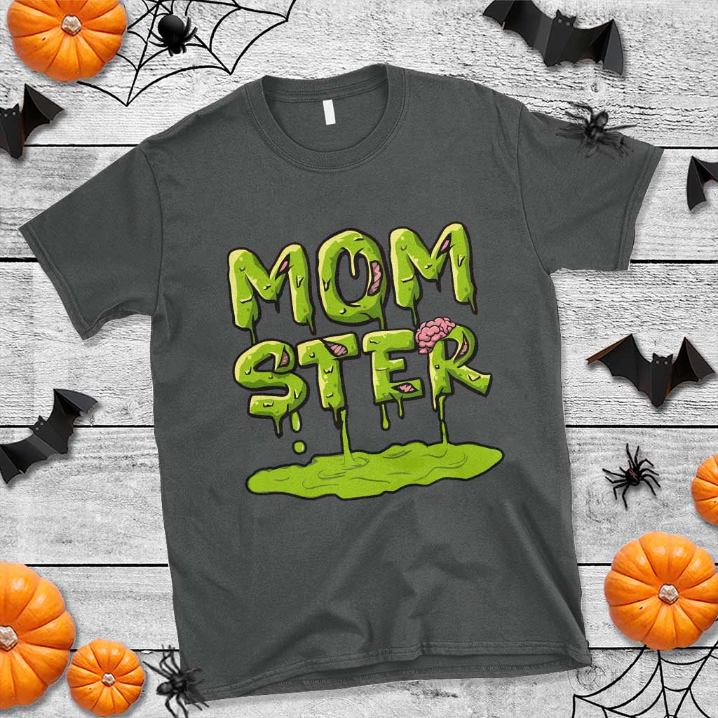 Funny Halloween Couple T Shirt Momster Monster Couple Matching TS11 Dark Heather Print Your Wear