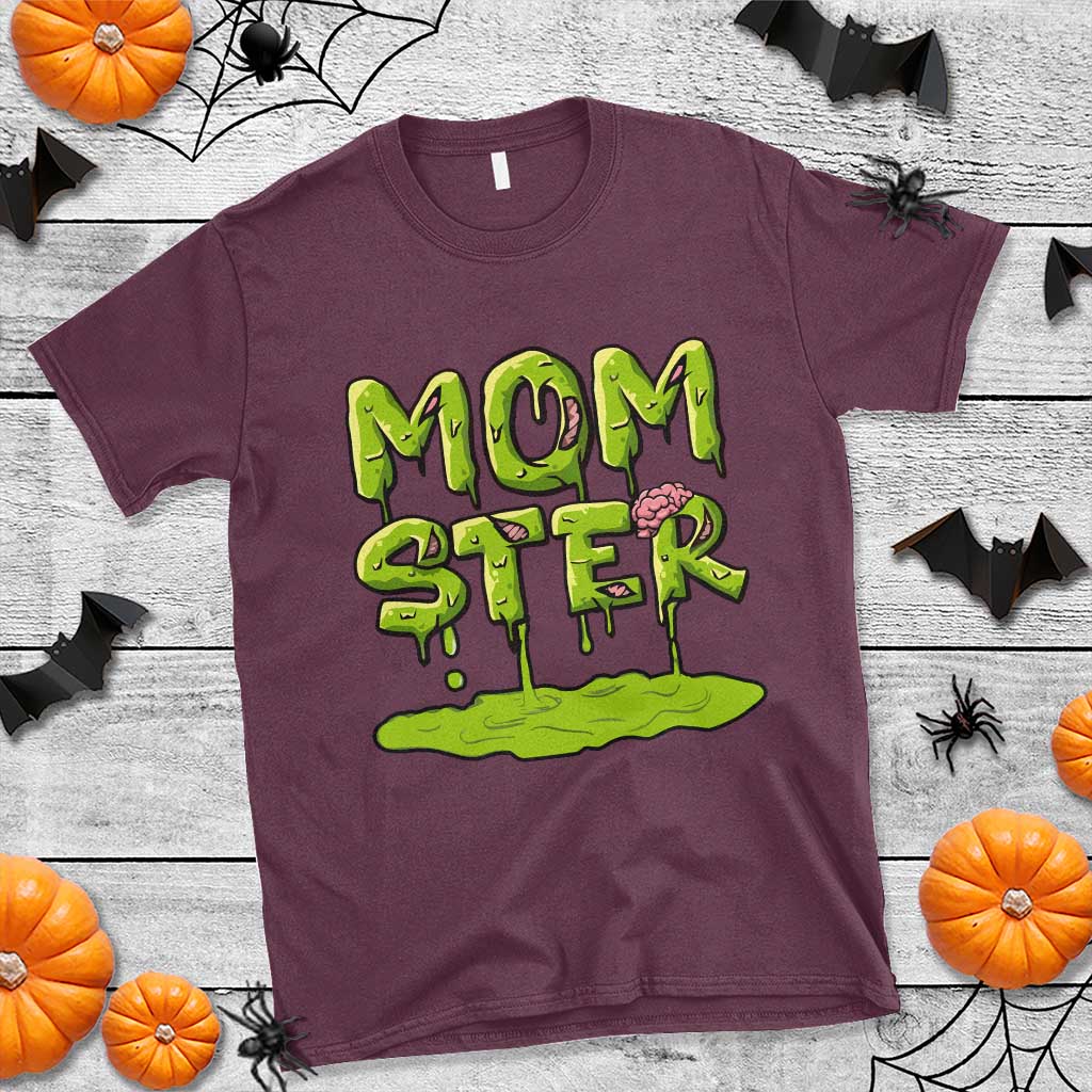 Funny Halloween Couple T Shirt Momster Monster Couple Matching TS11 Maroon Print Your Wear