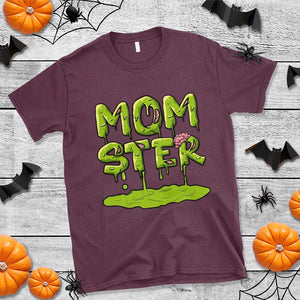 Funny Halloween Couple T Shirt Momster Monster Couple Matching TS11 Maroon Print Your Wear