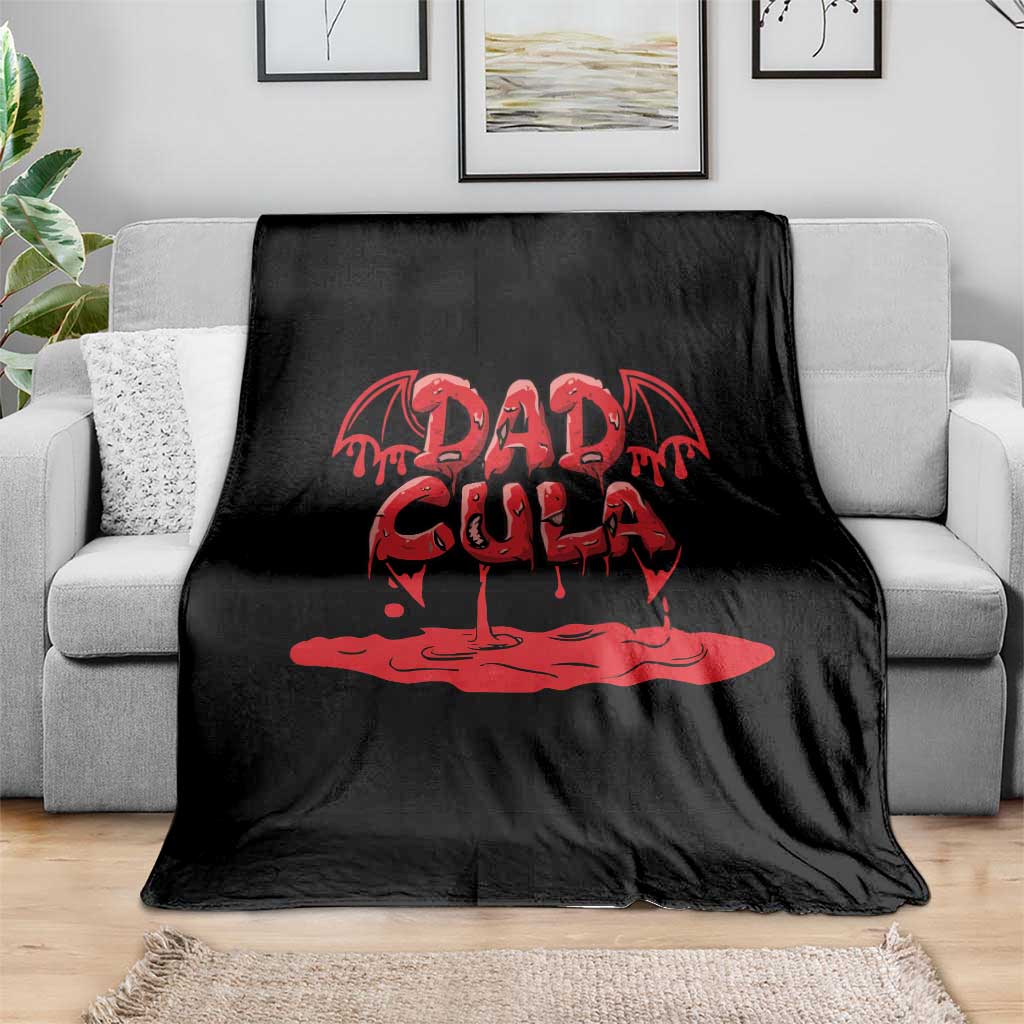 Funny Halloween Couple Throw Blanket Dadcula Dracula Couple Matching TS11 Print Your Wear