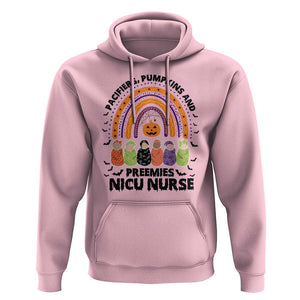 NICU Nurse Halloween Hoodie Pacifiers Pumpkins And Preemies Baby Rainbow Bat TS11 Light Pink Print Your Wear