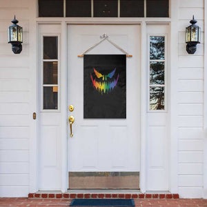 Funny Halloween LGBT Garden Flag Jack O Lantern Scary Carved Pumpkin Face Rainbow Flag TS11 Print Your Wear