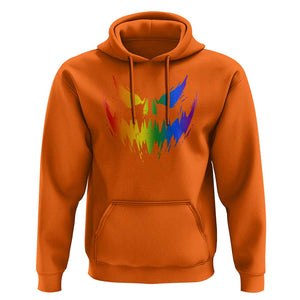 Funny Halloween LGBT Hoodie Jack O Lantern Scary Carved Pumpkin Face Rainbow Flag TS11 Orange Print Your Wear