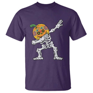 Day Of The Dead T Shirt Dabbing Pumpkin Skeleton Halloween Sugar Skull TS11 Purple Print Your Wear