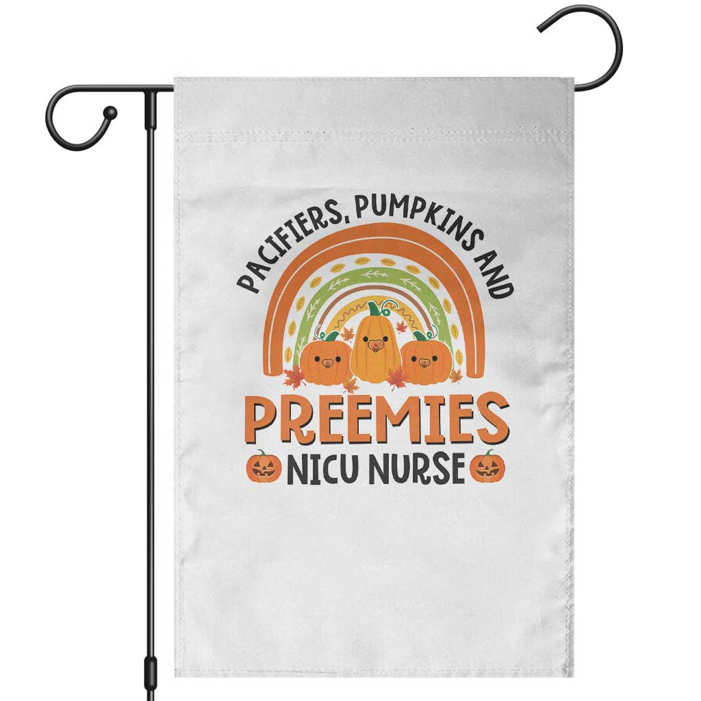 Halloween Nurse Garden Flag Pacifiers Pumpkins And Preemies Baby Pumpkin Rainbow Fall Season TS11 White Print Your Wear