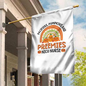 Halloween Nurse Garden Flag Pacifiers Pumpkins And Preemies Baby Pumpkin Rainbow Fall Season TS11 Print Your Wear