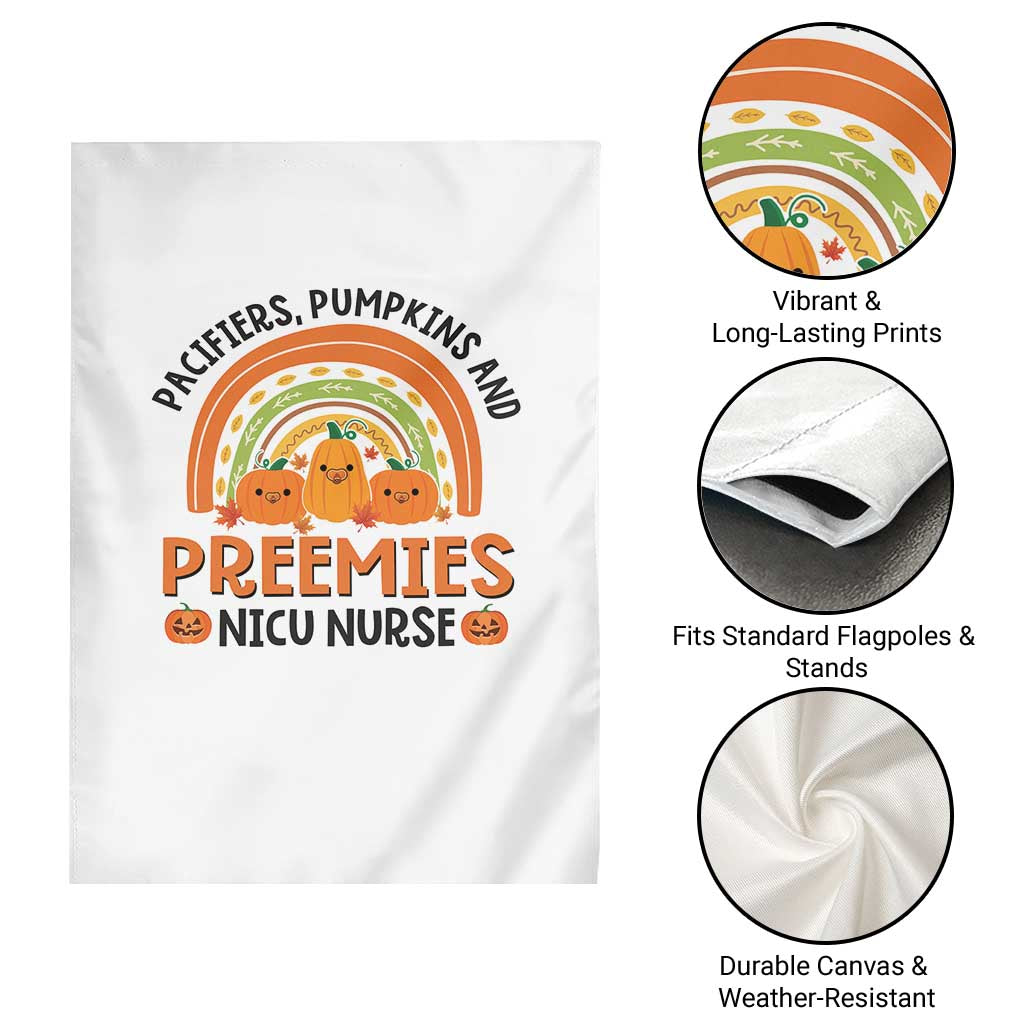 Halloween Nurse Garden Flag Pacifiers Pumpkins And Preemies Baby Pumpkin Rainbow Fall Season TS11 Print Your Wear