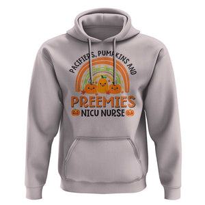 Halloween Nurse Hoodie Pacifiers Pumpkins And Preemies Baby Pumpkin Rainbow Fall Season TS11 Ice Gray Print Your Wear