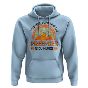 Halloween Nurse Hoodie Pacifiers Pumpkins And Preemies Baby Pumpkin Rainbow Fall Season TS11 Light Blue Print Your Wear