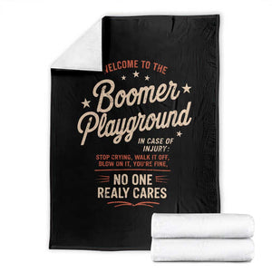 Welcome To The Boomer Playground Throw Blanket Funny Baby Boomer Generation TS11 Black Print Your Wear