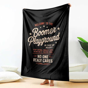 Welcome To The Boomer Playground Throw Blanket Funny Baby Boomer Generation TS11 Print Your Wear