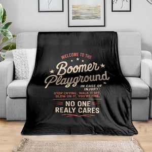Welcome To The Boomer Playground Throw Blanket Funny Baby Boomer Generation TS11 Print Your Wear