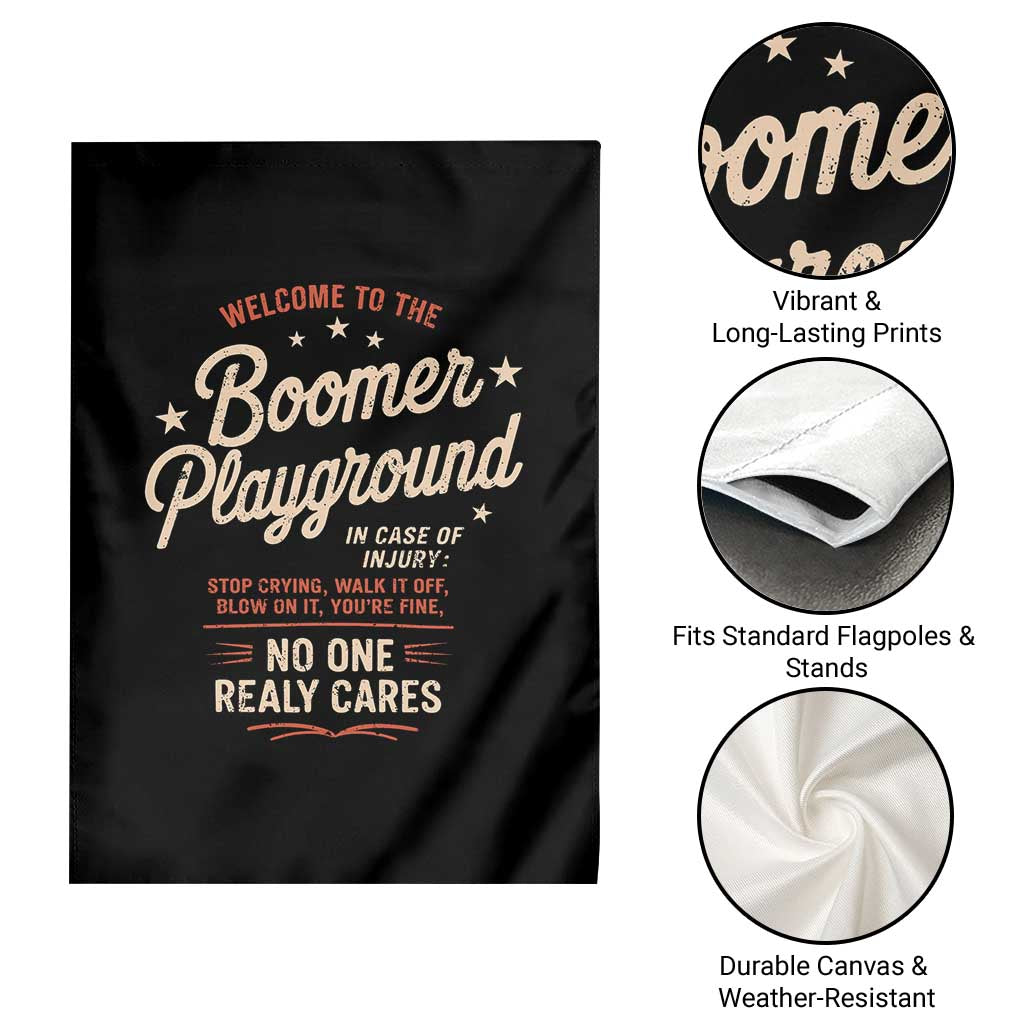 Welcome To The Boomer Playground Garden Flag Funny Baby Boomer Generation TS11 Print Your Wear