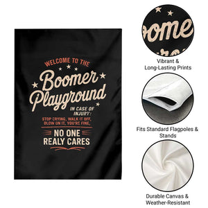 Welcome To The Boomer Playground Garden Flag Funny Baby Boomer Generation TS11 Print Your Wear