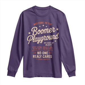 Welcome To The Boomer Playground Long Sleeve Shirt Funny Baby Boomer Generation TS11 Purple Print Your Wear