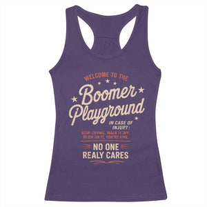 Welcome To The Boomer Playground Racerback Tank Top Funny Baby Boomer Generation TS11 Purple Print Your Wear