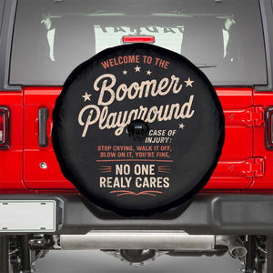 Welcome To The Boomer Playground Spare Tire Cover Funny Baby Boomer Generation TS11 Black Print Your Wear