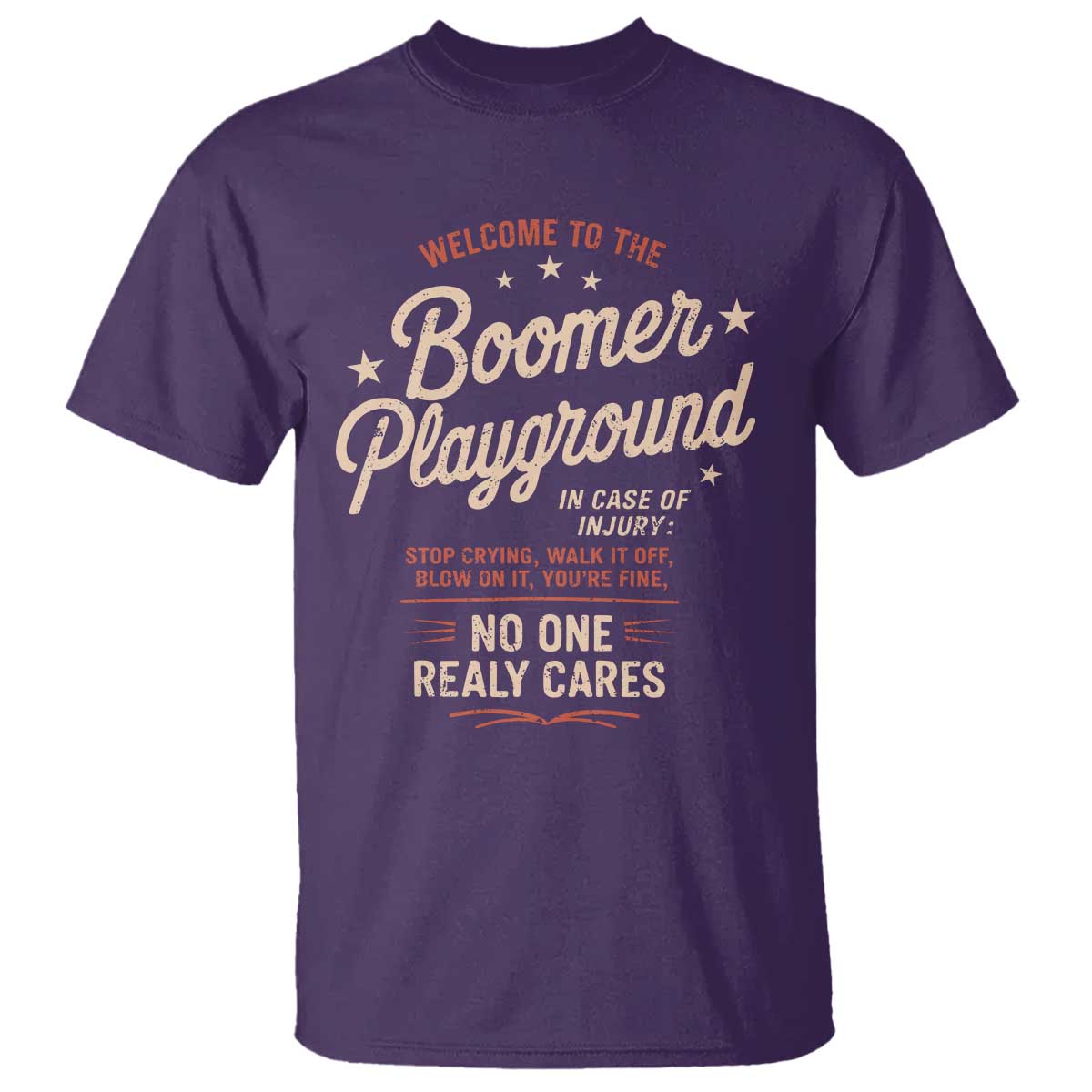 Welcome To The Boomer Playground T Shirt Funny Baby Boomer Generation TS11 Purple Print Your Wear