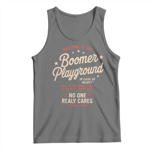 Welcome To The Boomer Playground Tank Top Funny Baby Boomer Generation TS11 Black Heather Print Your Wear