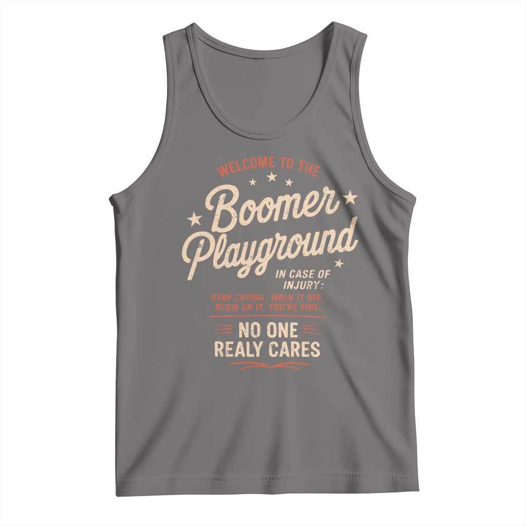 Welcome To The Boomer Playground Tank Top Funny Baby Boomer Generation TS11 Deep Heather Print Your Wear
