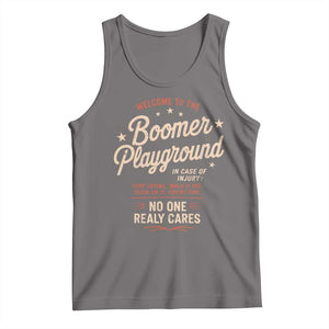 Welcome To The Boomer Playground Tank Top Funny Baby Boomer Generation TS11 Deep Heather Print Your Wear